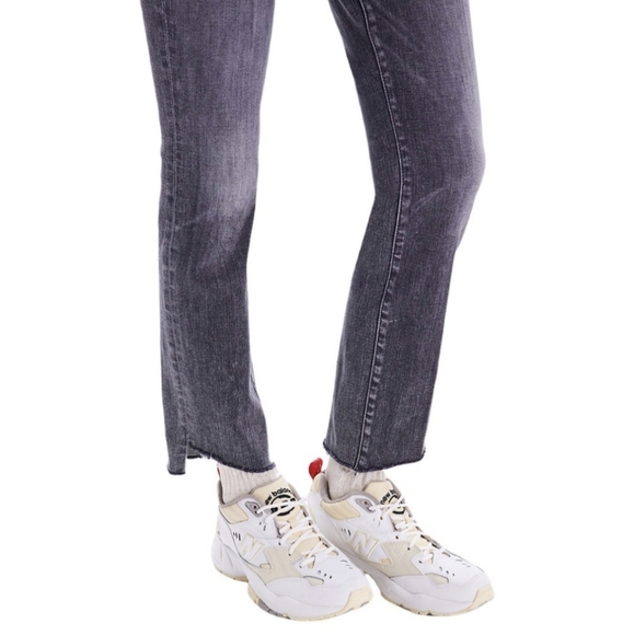 NWT Mother High Waisted Rascal Ankle Step Fray Jeans Night Garden Size 24 - Picture 4 of 15